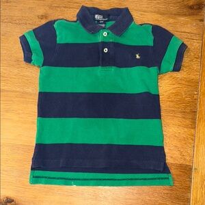 Polo by Ralph Lauren Green and Blue Striped Polo Shirt